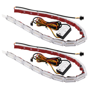 Luz LED de circulación diurna para coche, tipo lágrima de cristal, luz guía de color dual blanco a amarillo, señal de giro secuencial de alto brillo, retroiluminación. - Product Image 2
