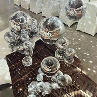 Boules disco réfléchissantes argentées personnalisées - Taille géante ou mini pour la décoration de mariage, de Noël et des fêtes