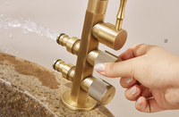Mélangeurs modernes en cuivre massif de luxe Robinet d'extérieur antique avec robinets d'eau froide simples à connexion rapide pour les robinets de jardin de cour