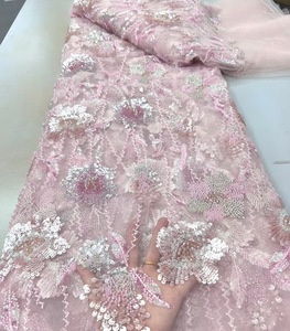 Abito Formale Estivo 2026 in Pizzo Francese, Tessuti in Pizzo per Donne, Pizzo Francese con Paillettes e Perline - Product Image 6