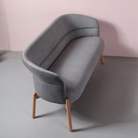 Banc de salon double simple à la mode pour hall de bureau commercial