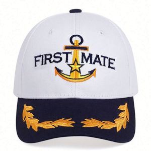 Wholesale 6 Panel Cotton Embroidery Custom logo Captain Cap Custom Baseball <b>Hat</b> - Product Image 3