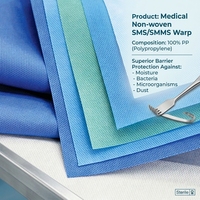 Rouleau de tissu non tissé SMS/SMMS en polypropylène spunbondé personnalisé 45 g/m²/60 g/m² pour usage médical