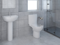 WC moderne en céramique à poser au sol, deux pièces, double chasse avec siphon en P, pour hôtels, garantie 5 ans