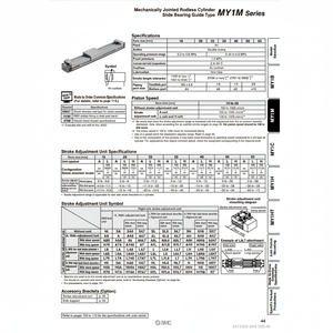 SMC Pneumatics-Cilindro sin vástago, articulado mecánicamente, categoría de producto, sin vástago, de 2017 - Product Image 1