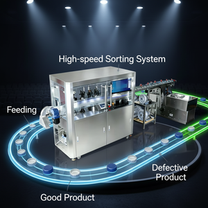 Solution clé en main pour machine <span class=keywords><strong>de</strong></span> tri et d'alimentation <span class=keywords><strong>de</strong></span> bouchons <span class=keywords><strong>de</strong></span> bouteilles en plastique avec testeur <span class=keywords><strong>de</strong></span> vision 360°, détection <span class=keywords><strong>de</strong></span> bulles et <span class=keywords><strong>de</strong></span> rayures intégrées, garantie 1 an - Product Image 2