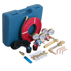 Ensemble de soudage et de découpe oxyacétylène avec torche de soudage TIG en laiton à forte capacité - Product Image 1