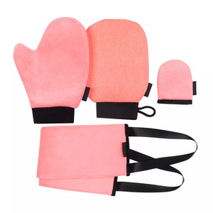 Private Label Vegan Autobronzant Corps Bronzant avec Rose Style Simple Éponge Sunless Tan Applicateur Pouce Auto Gants Mitaine De Bronzage - Product Image 3