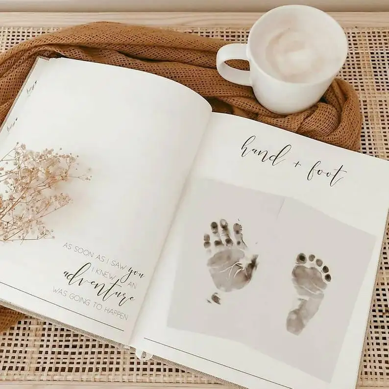 Benutzer definierte mein Baby erstes Jahr Baby Album Buch Rekord Meilenstein Memory Journal Buch für Baby