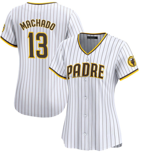 Maillots de baseball San Diego Home Limited 2025 pour femmes grandes tailles, personnalisés, blancs, brodés, logos cousus, respirants - Product Image 4