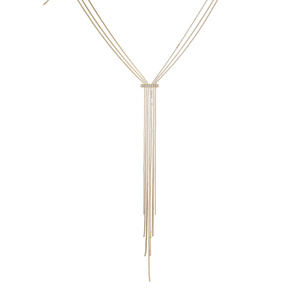 Winter and Autumn Fashion <b>Long</b> Beaded Y-shaped <b>Chain</b> Stainless Steel <b>Necklace</b> Coated with 18K <b>Gold</b> Luxury Style - Product Image 6