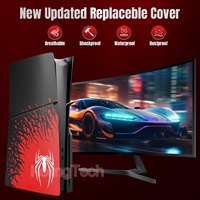 Nouveaux panneaux latéraux anti-poussière séparés personnalisés plaque frontale en araignée pour PS5 Slim Console plaques de couverture accessoires pour Playstation 5 Slim