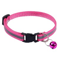 Colliers réfléchissants pour chat 12 couleurs, à dégagement rapide, avec clochette, réglables en polypropylène, pour la sécurité nocturne des chatons et animaux de compagnie, vente en gros