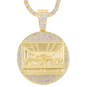 Pour <span class=keywords><strong>SHEIN</strong></span> 3D pendentif losange cubain chaîne <span class=keywords><strong>collier</strong></span> vente chaude Hip-Hop Style or alliage Zircon <span class=keywords><strong>perle</strong></span> pour enfants transfrontalier - Product Image 4