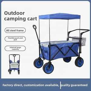 Chariot de camping pliable en métal, anti-UV et étanche, à roue unique, pour pique-nique et camping en extérieur, modèle international très demandé - Product Image 4