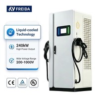 Nueva Estación de Carga DC Refrigerada por Líquido de 240kW CCS2 GB/T para Vehículos Eléctricos con OCPP 2.0 Plug & Charge para Áreas de Servicio en Carreteras y Flotas
