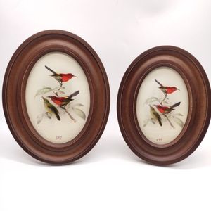 Marcos de fotos de forma ovalada de madera Retro moderno marco de fotos de decoración de pared Retro personalizado - Product Image 3