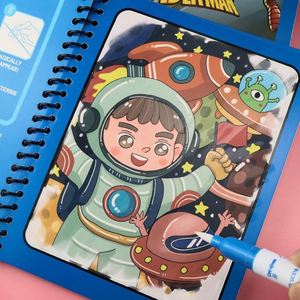Gran oferta, libro mágico colorido para pintar con agua, libro para colorear reutilizable, libro de dibujo mágico con bolígrafo para niños - Product Image 6