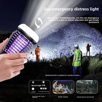 Piège à insectes LED à ondes lumineuses transfrontalières 2025, lampe d'urgence SOS pour camping en extérieur, batterie intégrée, répulsif moustiques, IP33