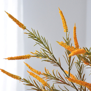 Fleurs artificielles Yoshinobu, fleurs en vase rouge orangé, décoration nordique pour la maison, arrangement de verdure d'automne - Product Image 2