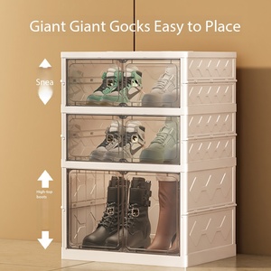 Zapatero Vertical Transparente Plegable <span class=keywords><strong>de</strong></span> Gran Capacidad, Fácil Instalación, <span class=keywords><strong>de</strong></span> Plástico, para la <span class=keywords><strong>Entrada</strong></span> del Hogar - Product Image 5