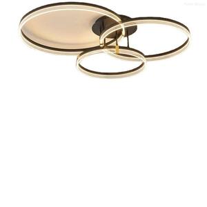 Lámpara de Techo LED Circular Moderna con Control Remoto, Base de Hierro y Cubierta de Acrílico para Iluminación Interior en Salas de Estar y Dormitorios - Product Image 5