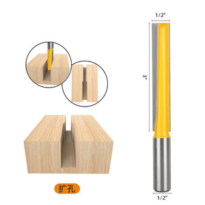 Yellow Extended Bottom Cleaning <b>Cutter</b> 12x12x50 12x12x76 Two Piece Set For Woodworking Milling And Keyhole Grooving - Product Image 4