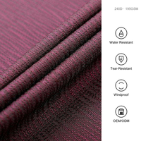 Tissu Oxford 100% Polyester OEM 240D, résistant au vent et aux déchirures, avec revêtement WR pour bagages d'extérieur, tentes, auvents, sacs à dos, enduit PU/PVC/TPU