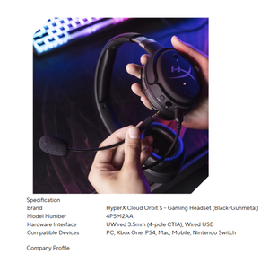 Hyperx Cloud S Wireless Original 100% Vente en gros Suivi de la tête détachable Micro Cloud Orbit S - Product Image 3