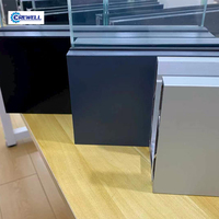 Profilé en U en aluminium haut de gamme sur mesure pour base de pied de porte et garde-corps en verre, pour projets de bâtiments commerciaux