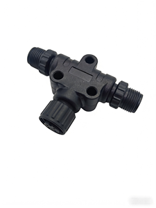 Répartiteur M12 A-Code NMEA 2000 T 4 broches 2 mâles vers 1 femelle pour CANopen DeviceNet Automobile Nylon - Product Image 2