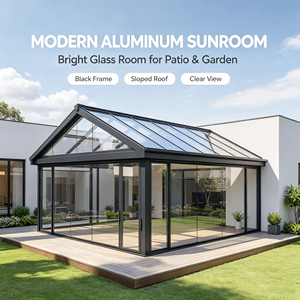 Kit Veranda Moderna <span class=keywords><strong>di</strong></span> Lusso <span class=keywords><strong>in</strong></span> Lega <span class=keywords><strong>di</strong></span> Alluminio per Tre Stagioni con Sistema <span class=keywords><strong>di</strong></span> Drenaggio Nascosto, <span class=keywords><strong>Vetro</strong></span> Temperato Doppio Isolante Triangolare per <span class=keywords><strong>Giardino</strong></span> - Product Image 5
