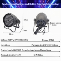 Projecteur PAR LED RGB 60 pièces, blanc neutre 4100K, contrôle DMX512, éclairage de scène pour concerts, discothèques, soirées, boîtes de nuit - Vente directe usine