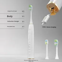 V6Pro pour la meilleure brosse à dents électrique entièrement automatique Poils souples Exportation transfrontalière Vibration sonique Cadeau en gros
