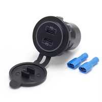 Le plus récent 36W double PD3.0 USB-C RV prise USB 12-24V prise de chargeur de voiture pour Auto électronique bateau Marine bricolage prise de voiture