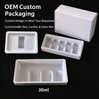 Plateau alvéolé en PVC de haute qualité pour flacons lyophilisés de 5 ml et 30 ml, insert intérieur en plastique pour emballage, vente en gros OEM pour flacons en verre