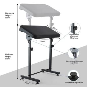 Altura ajustável 60-110cm Design Moderno Metal Braço Suporte para Tatuagens Leg Rest Pad - Product Image 6