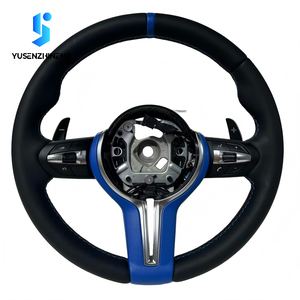 Volante Deportivo de Cuero Personalizado para Modelos <span class=keywords><strong>BMW</strong></span> F30 E92 F20 F10 F36 E91 E87 E90 E82 F25 E53 E92 F01 F32 F33, 3 Palancas - Product Image 1