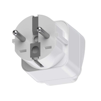 Adaptateur de mise à la terre UE certifié CE personnalisé prises murales en cuivre ABS prise de terre feuille plate literie prise de terre