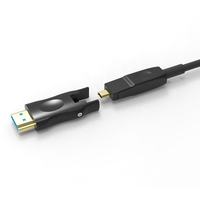 Cable Óptico Activo de Alta Velocidad AOC Negro con Blindaje de Fibra Óptica y PVC, HDTV 2.0, Garantía de 12 Meses, 2M-300M, para Proyector