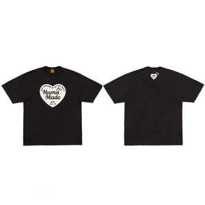 Top qualité lourd 100% coton Streetwear marque coeur lettre blanc à manches courtes en gros hommes et femmes Couple T-Shirts - Product Image 5