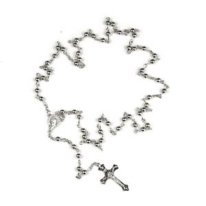 Chapelets catholiques, perles de prière de 5 mm, chapelet religieux, pendentif croix de Jésus, connecteur Vierge, collier, bijoux en gros - Product Image 6