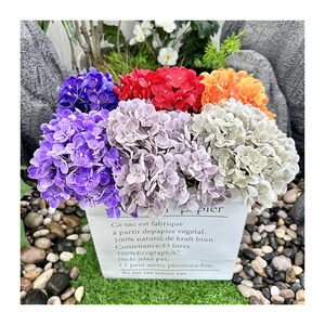 Decoraciones DE BODA artificiales 5 cabezas de flores de hortensia 3D de tacto <span class=keywords><strong>real</strong></span> - Product Image 2