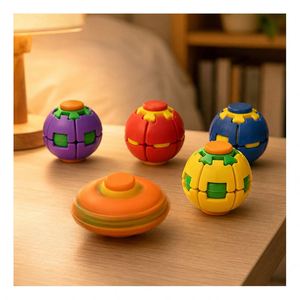 Factory Bulk Rotating Gear Globe Press Action Fidget <b>Toy</b> Quiet Pocket Decompression Gift Kids Adults Export Set - Product Image 3