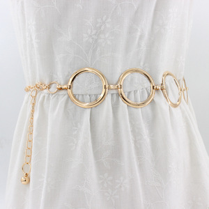 Cinturón de <span class=keywords><strong>cadena</strong></span> circular <span class=keywords><strong>para</strong></span> mujer, vestido de verano de lujo, a la moda - Product Image 3