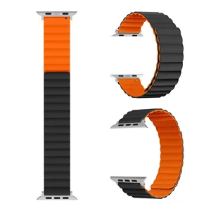 RYB Watch Band Silicone Magnetic Armband For IWatch 41mm 45mm Magnetic Watch Band For Apple Watch Ultra