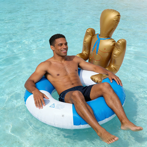 Flotador Inflable de PVC con Forma de Hombre Musculoso para Adultos, Anillo de Natación para Piscina de 32 Pulgadas, Flotador de Playa Resistente al Agua, Artículos de Verano - Product Image 1