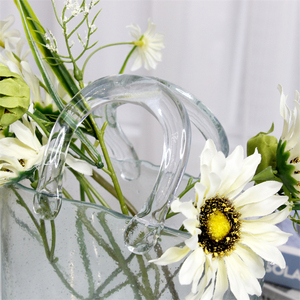 New Arrival <strong>Glass</strong> <strong>Bag</strong> <strong>Vase</strong> Clear Hand Blown <strong>Glass</strong> <strong>Vases</strong> Handbag Shape Flower <strong>Vase</strong> for Wedding Home Table Decor - Product Image 2