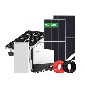 Panneau Solaire Noir Complet5000wソーラーエネルギーシステム5kwキットSolaire Hybride Complet Pour Maison