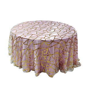Commercio all'ingrosso tovaglia di paillettes rotonda scintillante <span class=keywords><strong>oro</strong></span> rosa drappo tovaglia in tessuto di paillettes per tavolo festa di compleanno di nozze - Product Image 2